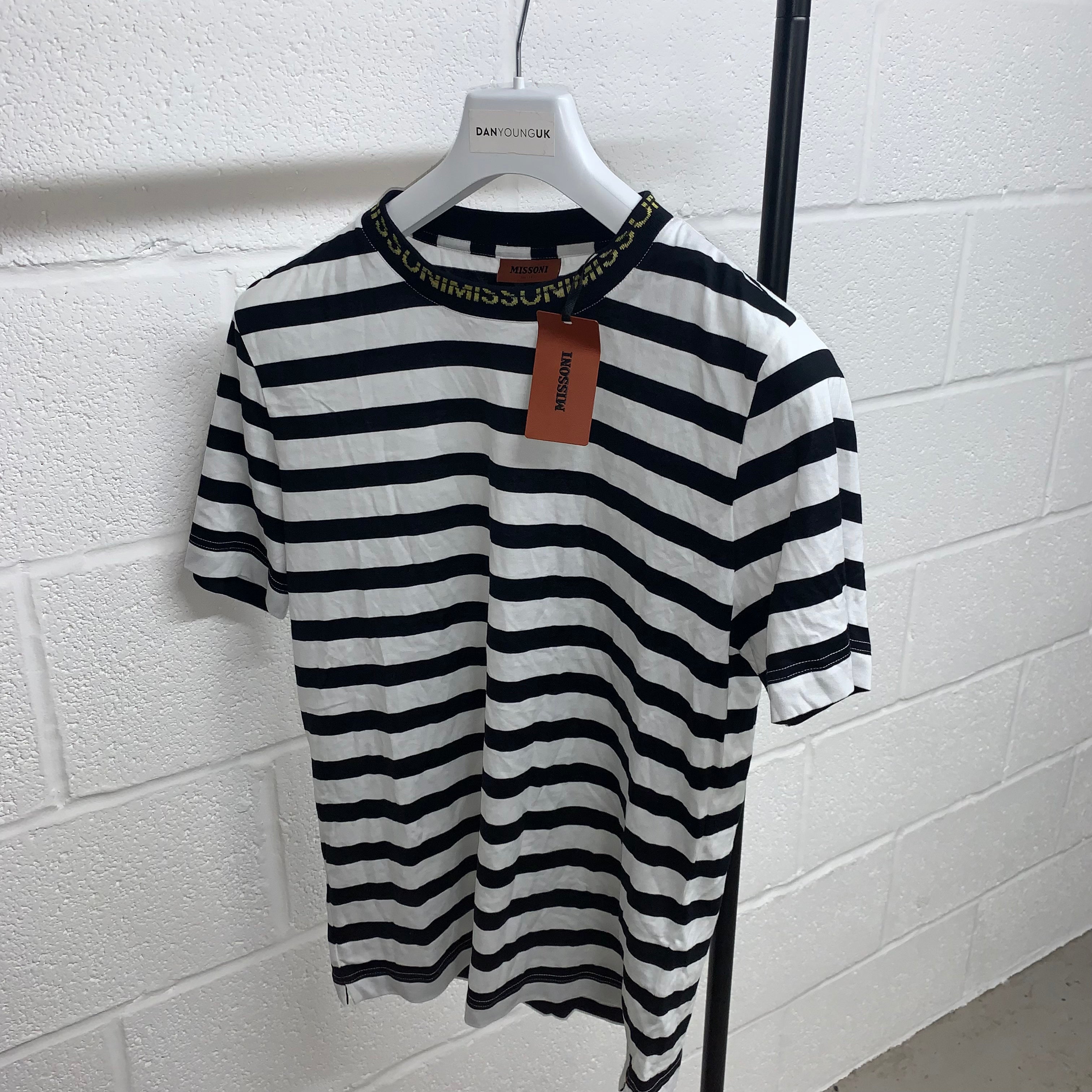 Missoni Striped T-Shirt for Women - Fashionable Cotton Crewneck Tee - Casual & Comfortable Everyday Wear for Outfits, Work, or Travel