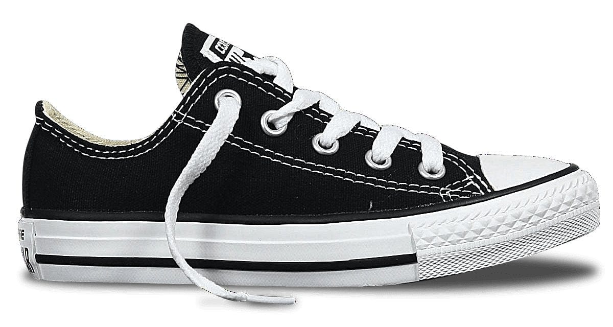 Converse Kids Chuck Taylor All Star Low Top Sneakers - Black & White Canvas Shoes for Boys & Girls - Casual, School & Everyday Wear