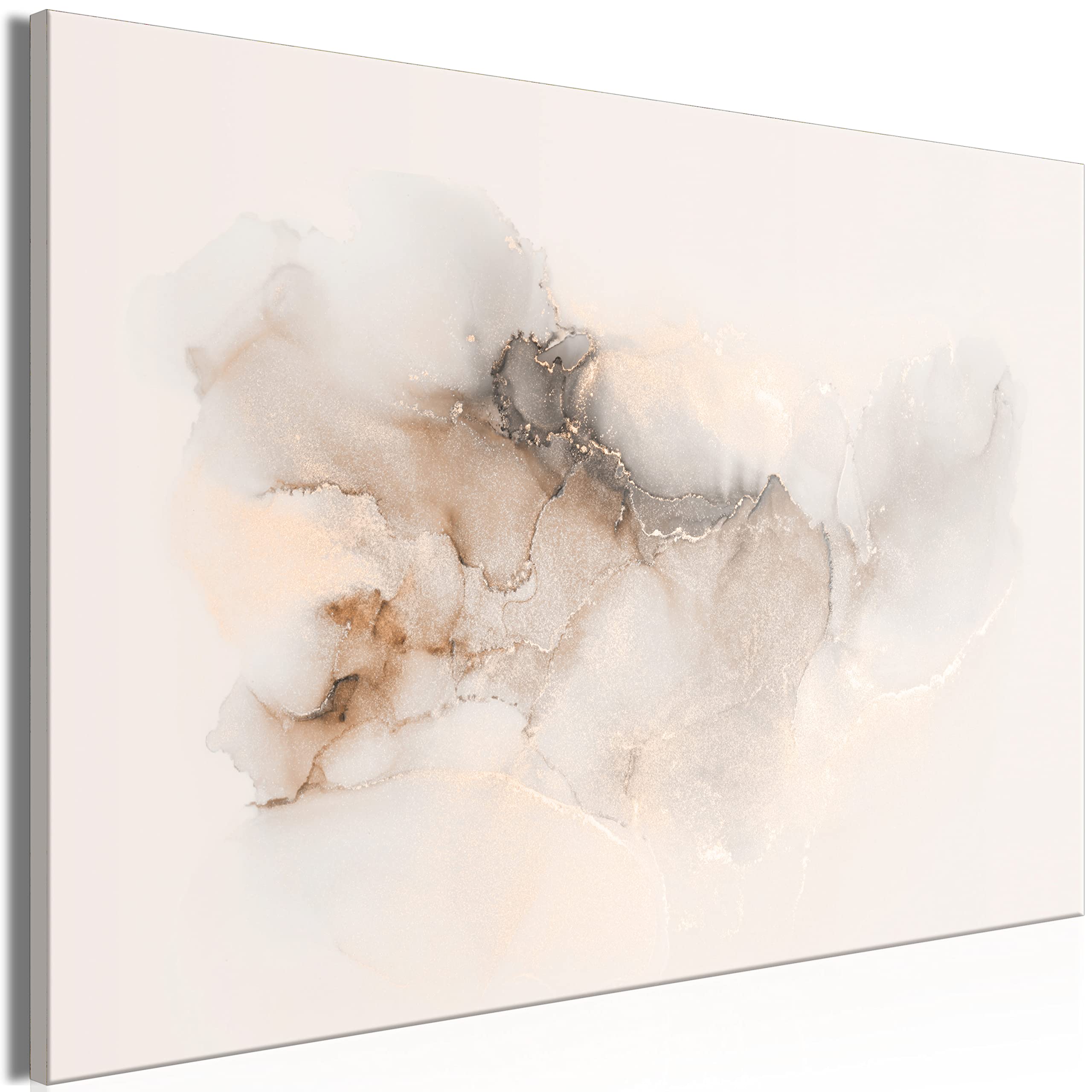 Abstract Marble Paint Stains Canvas Wall Art Print - 35x24 Inch Framed Stretched Picture for Home Decor, Living Room, Bedroom & Office | Modern Artwork Painting by Artgeist (A-B-10013-B-A)