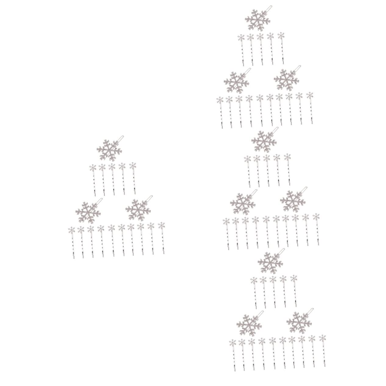 72 Pcs Rhinestone Hair Clips for Women - Snowflake Barrettes & Hairpins - Elegant Hair Accessories for Parties, Weddings & Special Occasions