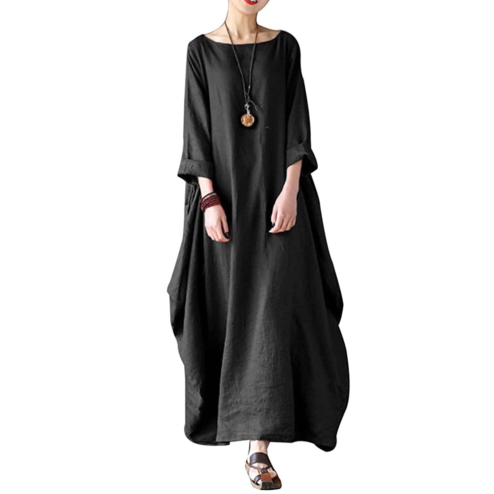 Plus Size Boho Maxi Dress for Women - Flowy Summer Beach Kaftan Dress, Casual Loose Long Dresses for Ladies | Perfect for Vacations, Pool Parties & Boho Chic Outfits