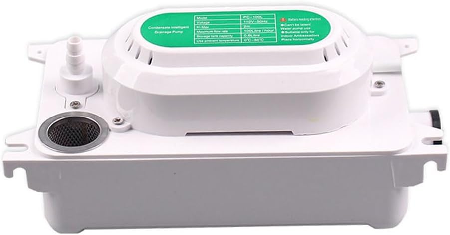 110V Condensate Pump with 6.6ft Lift & 0.6L Tank - 100L/H Flow Drain Pump for Ice Makers - Automatic On/Off - Perfect for Commercial Ice Machines, Refrigerators, and HVAC Systems
