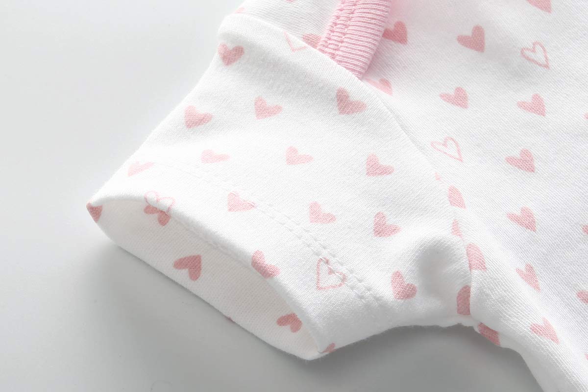 Kiddiezoom Baby Bodysuits - 5-Pack Newborn Short Sleeve Cotton Onesies | Soft & Breathable Infant Clothes for Boys & Girls | Perfect for Daily Wear, Playtime & Photo Shoots