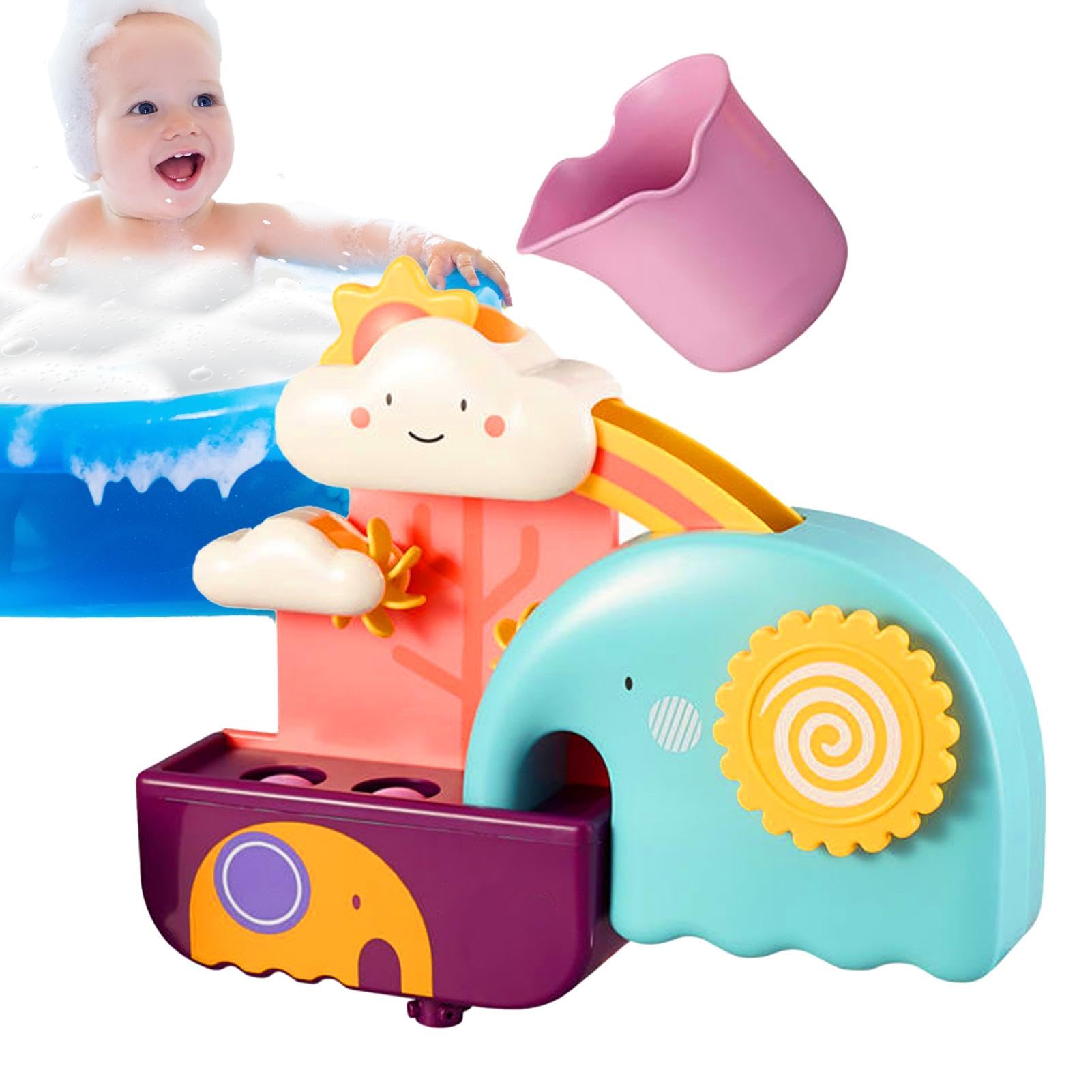 Colorful Elephant Bath Toys for Toddlers & Babies - Fun Interactive Swimming Pool Toys for Kids - Perfect for Bathtime Play & Learning