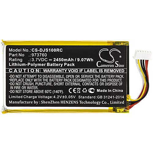 DJI Spark & Mavic Pro/Air Remote Controller Battery Replacement - 2450mAh 3.7V Lithium Battery (Model 973760) - Perfect for Extended Flight Sessions & Outdoor Drone Photography