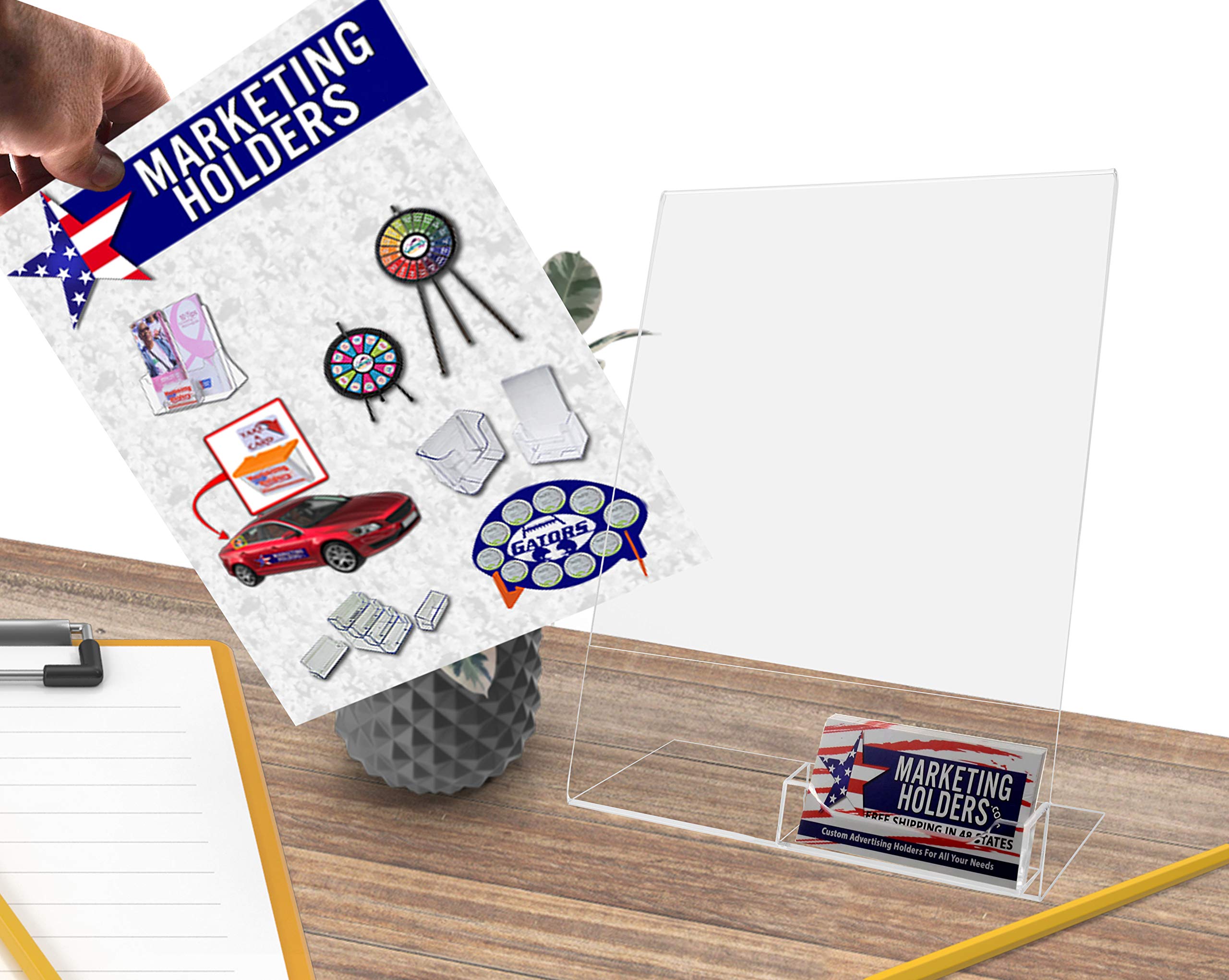6 Pack Clear Acrylic Sign Holders 8.5
