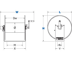 High-Quality Coxreels Vacuum Hose Reel for Industrial & Home Use - Durable Retractable Air Hose Storage Solution for Workshops, Garages & Cleaning