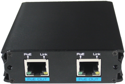 High Power PoE Splitter 1 Input 2 Output - Ideal for IP Cameras, VoIP Phones & Wireless Access Points