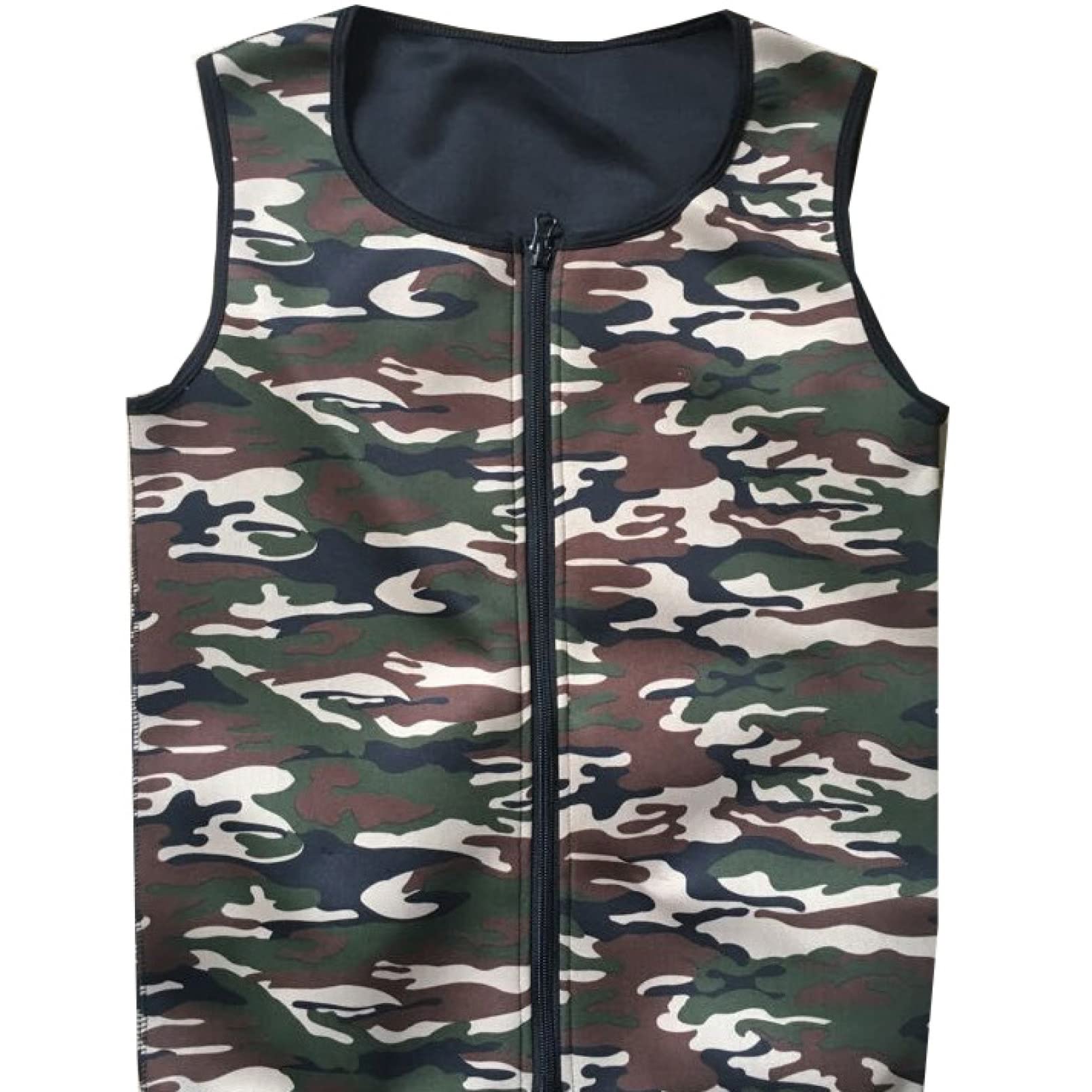 ChyJoey Men's Workout Sauna Vest with Zipper - Sweat Enhancer & Fat Burning Fitness Tank Top for Weight Loss & Body Shaping - Ideal for Gym, Running, and Home Workouts