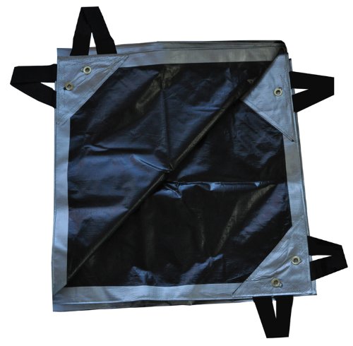 Premium 25x48 Feet Silver/Black Hay Tarp - Heavy-Duty Waterproof Cover for Outdoor Hay Storage, Farm Equipment Protection & Agricultural Use