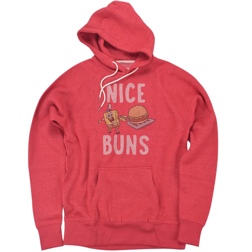 Spongebob Nice Buns Official Hoodie - Premium Ultrasoft Tri-Blend Pullover Sweatshirt for Men & Women | Casual Wear, Cosplay, Gift for Fans