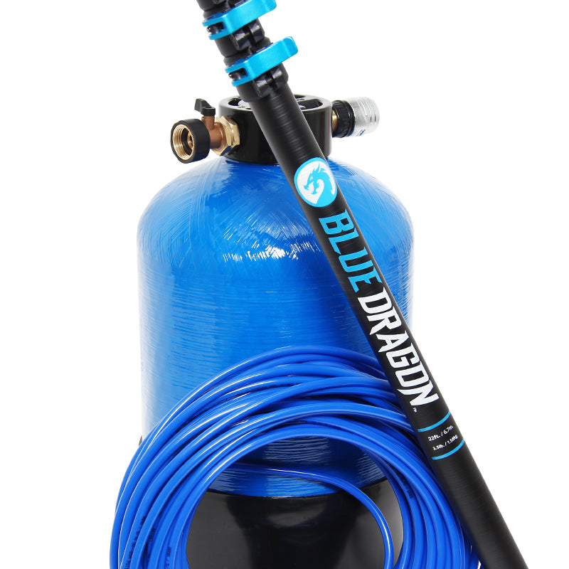 Blue Dragon Water Fed and DI Tank Starter Kit for Window Cleaning, Car Detailing & Solar Panel Maintenance – High Purity Deionized Water System