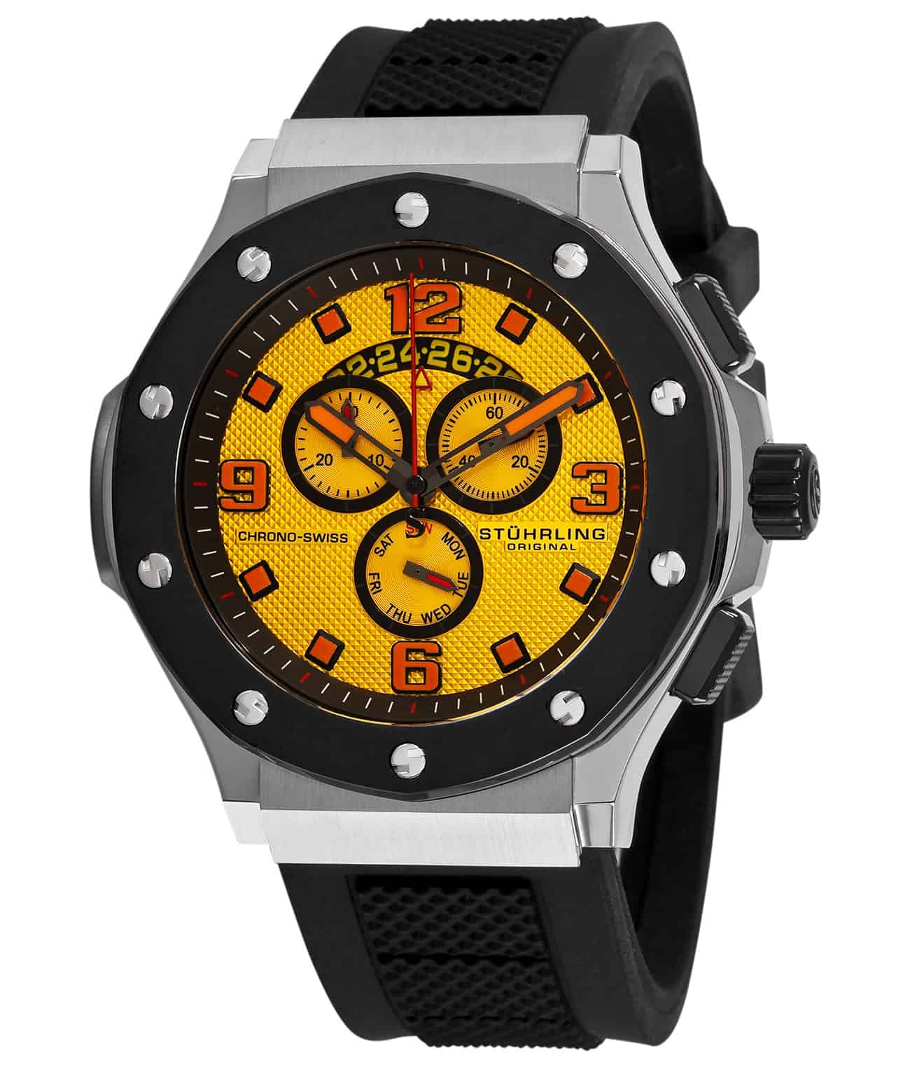 Green Dial / Black PVD Case / Green Silicone Strap Black PVD Tang Buckle