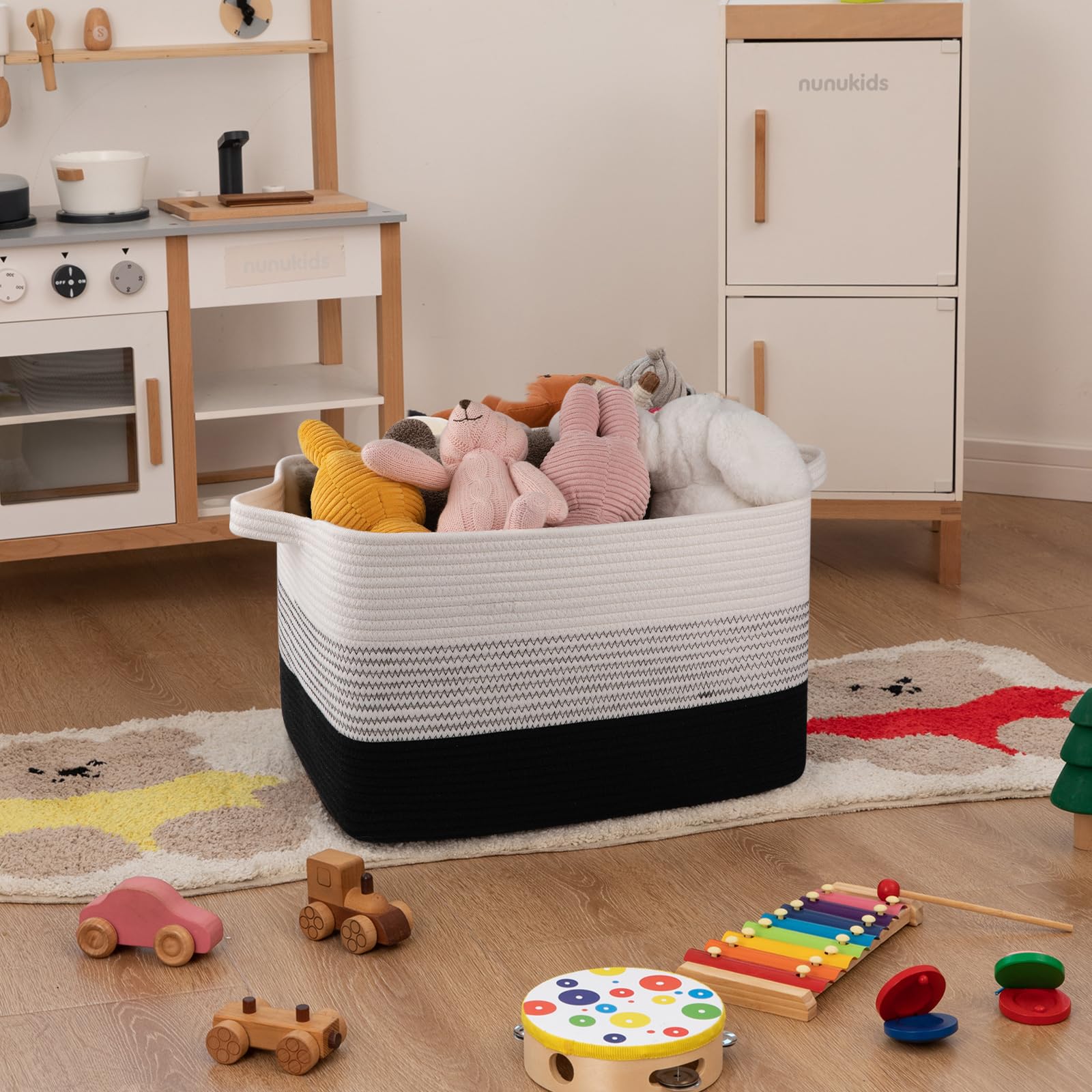 OIAHOMY Cotton Rope Storage Basket - 17.7
