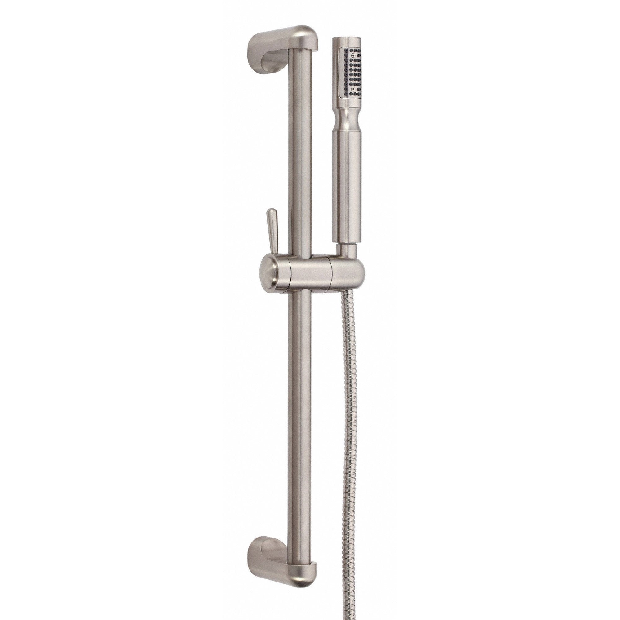 Danze Brushed Nickel 24-Inch Slide Bar Handheld Shower Head Set - Adjustable Shower System for Bathroom, Spa & Accessibility Use