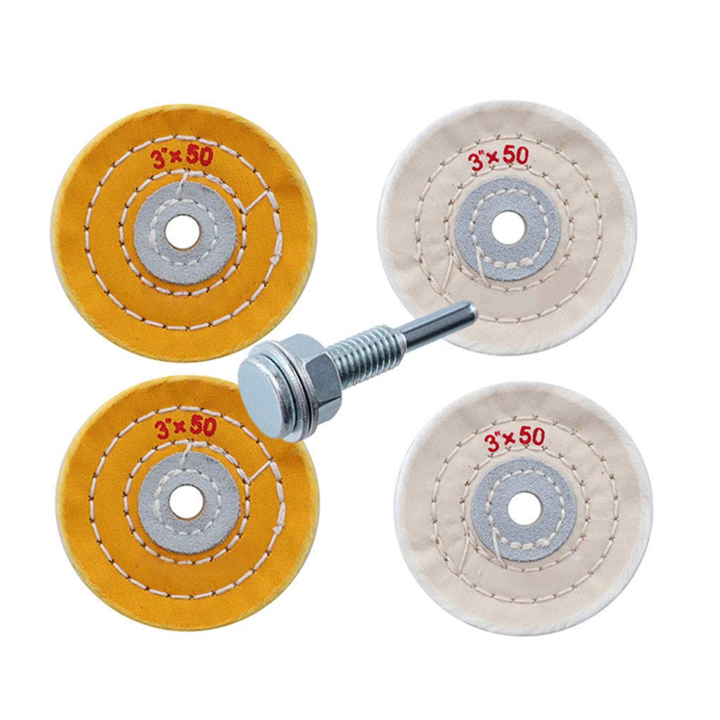 Power Drill Buffing & Polishing Kit - Mop Cloth Wheel Attachments for Grinder & Battery Drills | DIY Carpenters Tool Box & Home Improvement Accessories | Perfect for Woodworking, Metal Polishing & Auto Detailing