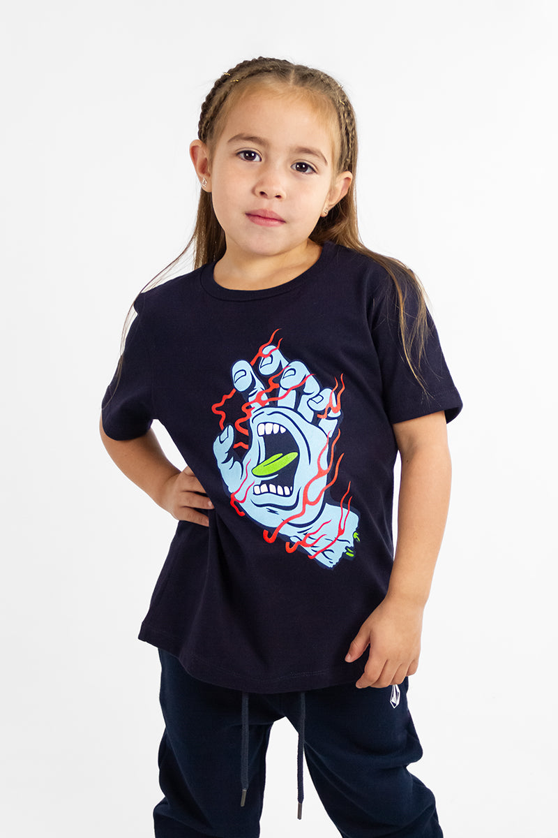 Santa Cruz Kids K TE MC Over Print T-Shirt - Soft Cotton Graphic Tee for Boys & Girls - Trendy Casual Wear for School, Play & Everyday Outfits