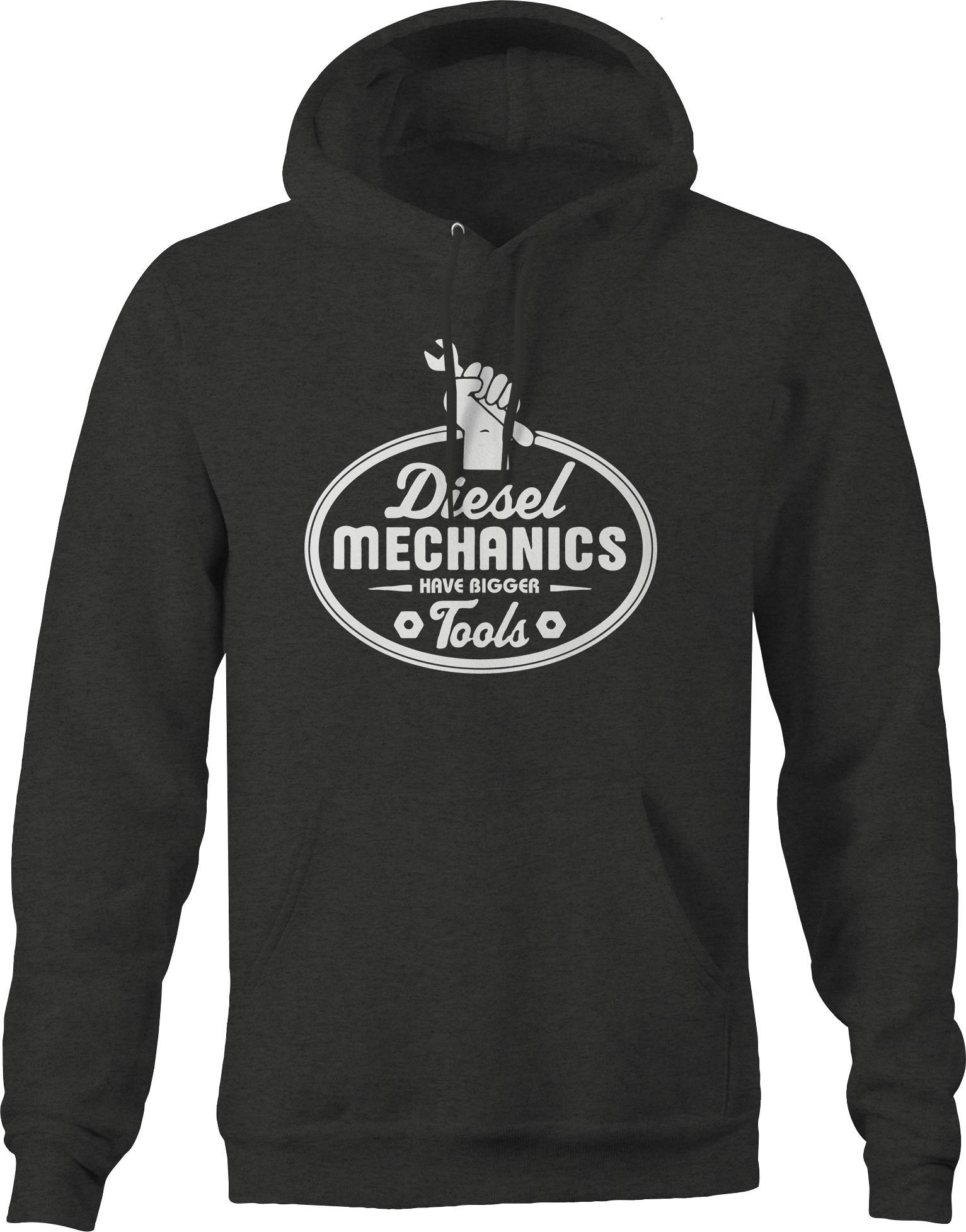 **Men's Heavy Duty Tool Wrench Trucker Sweatshirt - Gray - Perfect for Mechanics, Construction Workers & DIY Enthusiasts**
