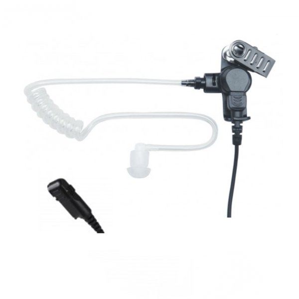 Atlantic Radio AT1W M15 1-Wire Acoustic Tube Headset with PTT & Mic Kit - Ideal for Two-Way Radios, Communication Headsets, and Security Personnel Use
