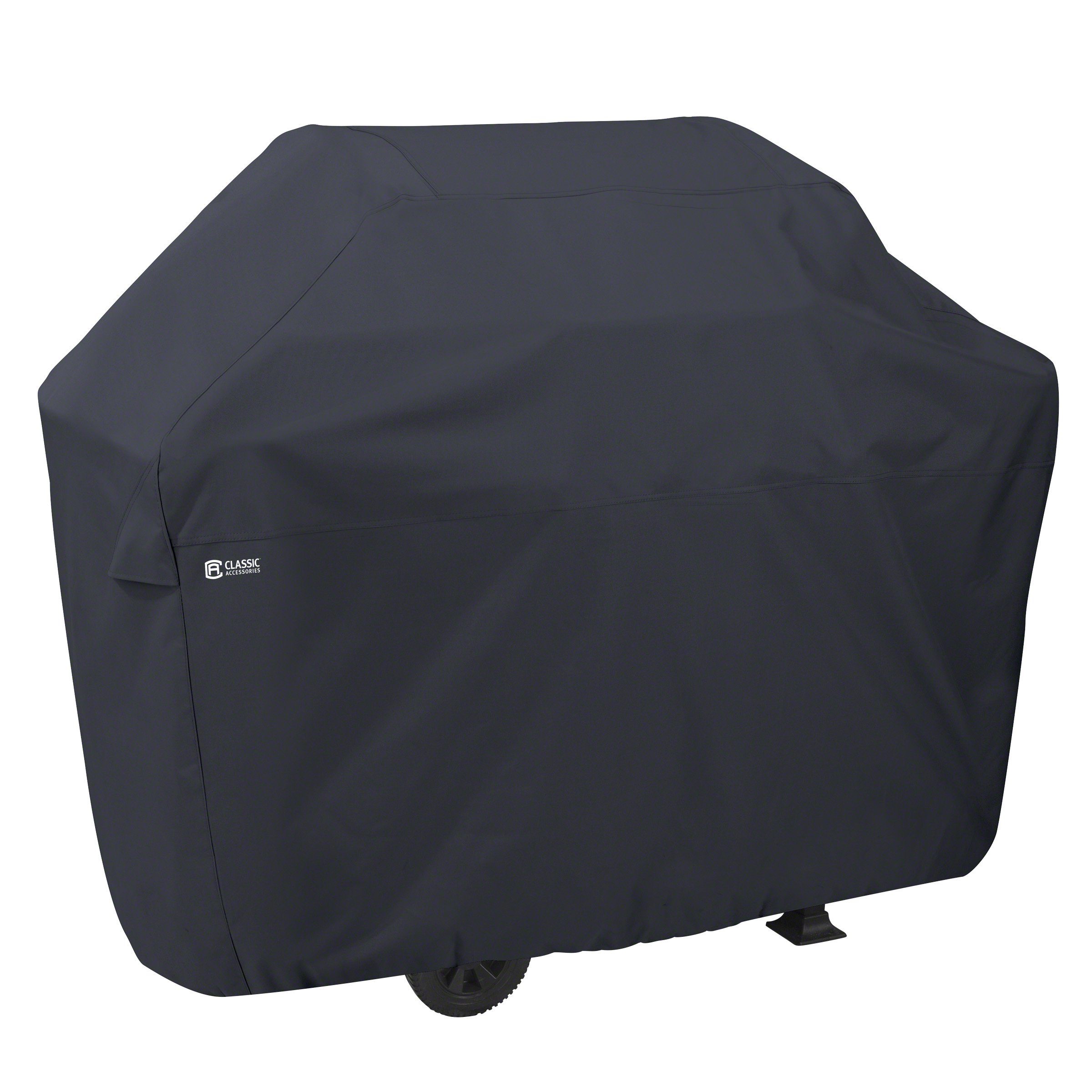 Classic Accessories 64 Inch Water-Resistant BBQ Grill Cover with Coiled Brush & Magnetic LED Light - Perfect for Outdoor Grilling and Backyard Barbecues