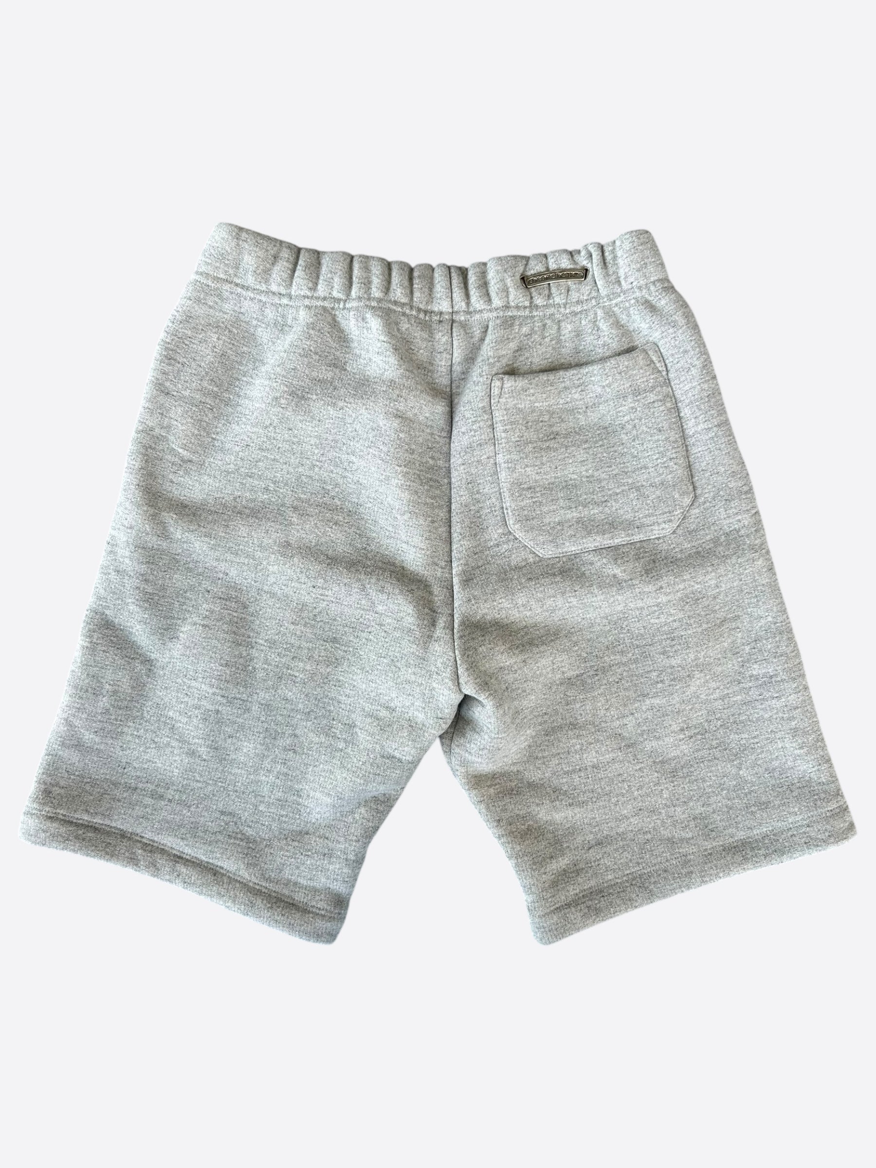 Chrome Hearts Grey & Black CH Logo Embroidered Shorts for Men - Stylish Streetwear & Casual Wear for Summer Outfits