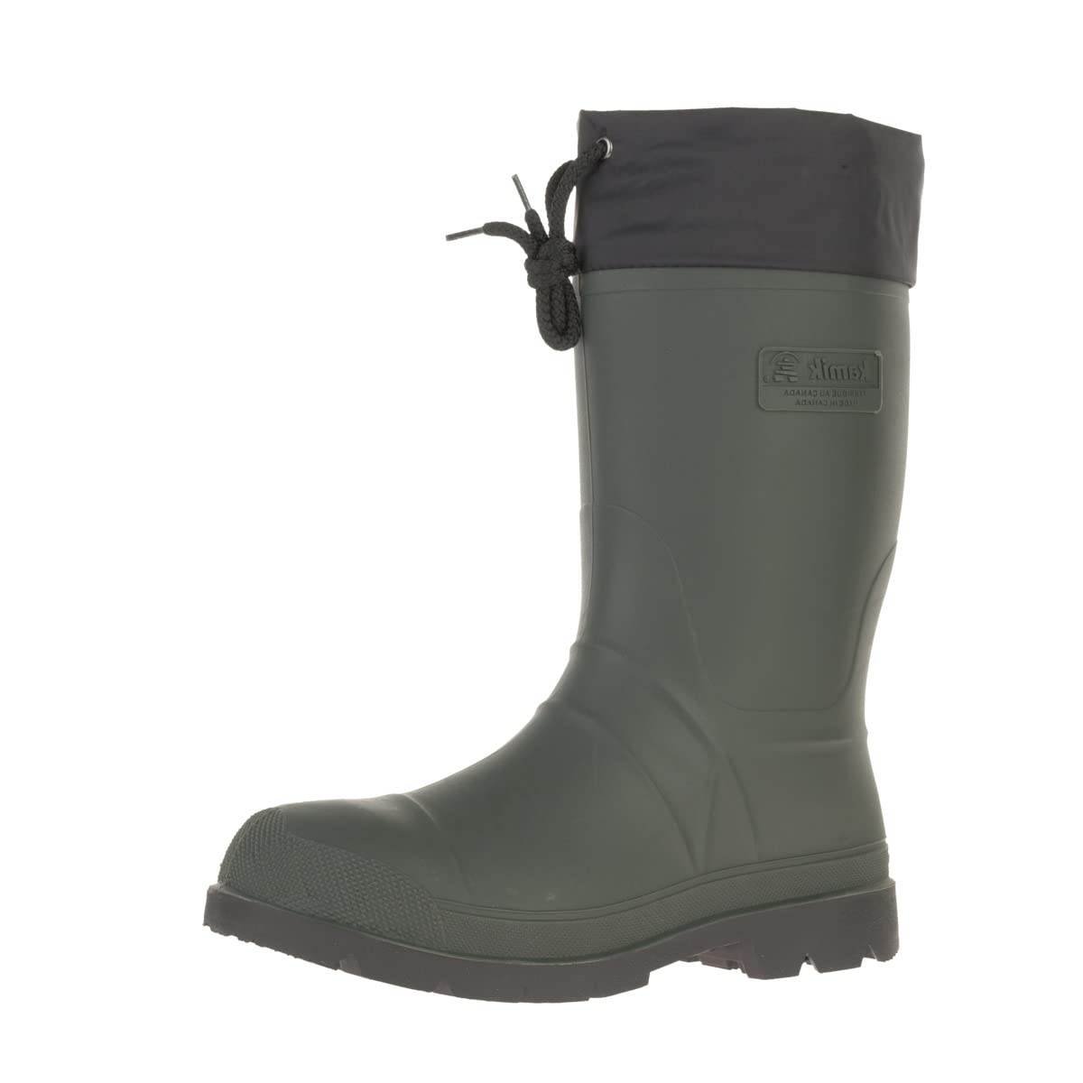 Kamik Men's Forester Insulated Rubber Boots - Waterproof Winter Snow Boots for Hiking, Hunting & Outdoor Work - Khaki/Black - Perfect for Cold Weather & Wet Conditions