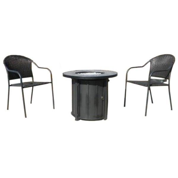 Portable Faux Wood Propane Fire Pit - Outdoor Patio, Backyard, Camping - Lightweight & Compact Design for Easy Transport