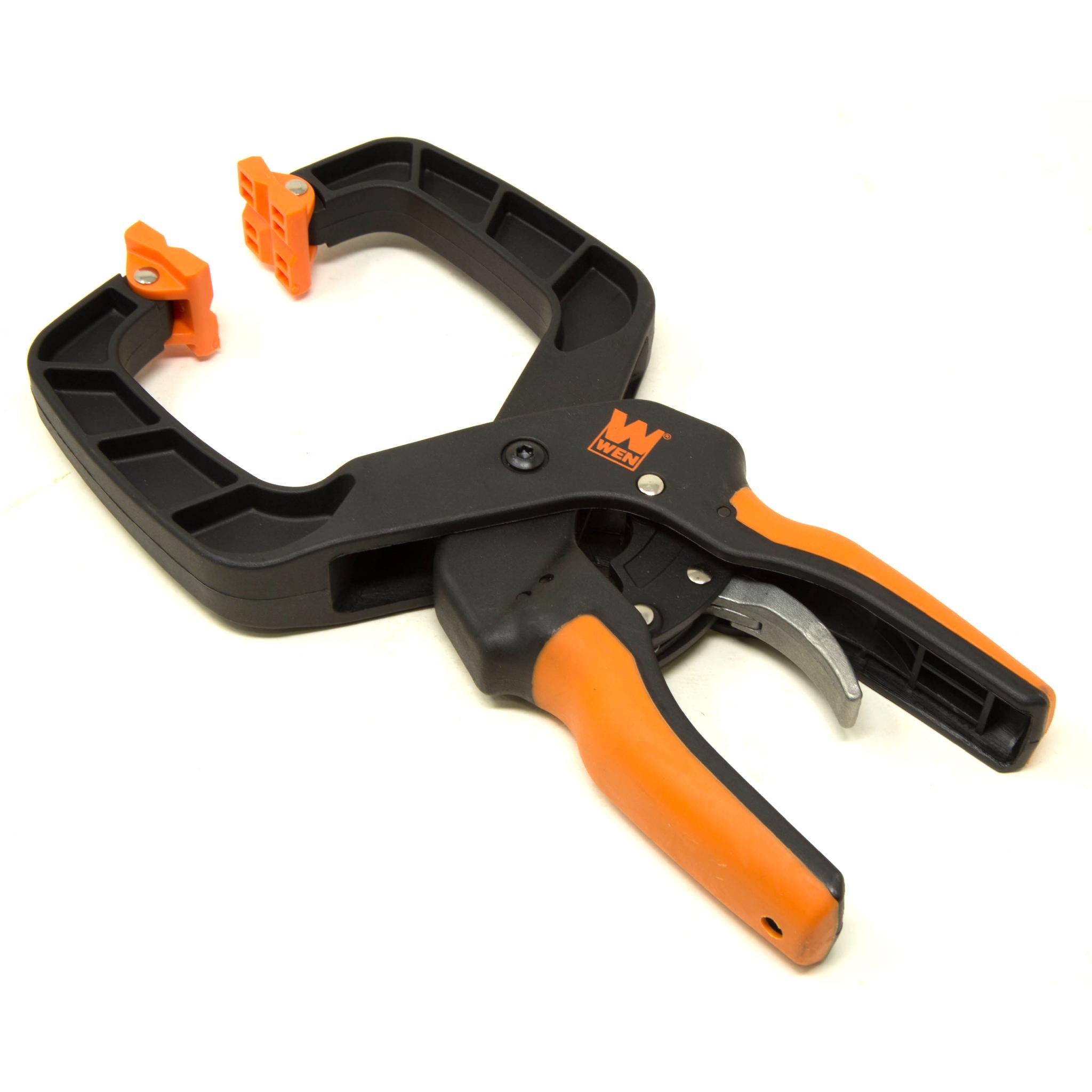 WEN CLH435 Quick Release Ratcheting Hand Clamps - 2 Pack with 4 Inch Jaw Opening & 3 Inch Throat - Ideal for Woodworking, DIY Projects, and Home Repairs