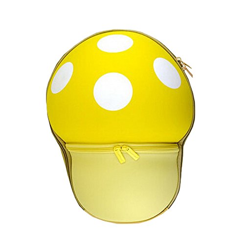 Unique Mushroom Shaped Kids & Adult Fashion Backpack [Yellow] - Perfect for School, Travel & Outdoor Adventures