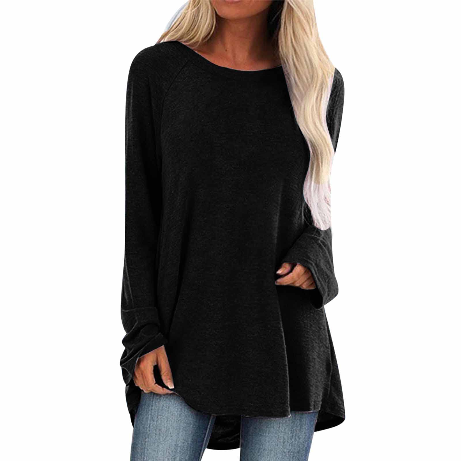 Women's V-Neck Henley Shirt Long Sleeve Button Down Casual Loose Waffle Knit Tunic Top - Soft Comfortable Blouse for Everyday Wear, Work & Weekend Outfits