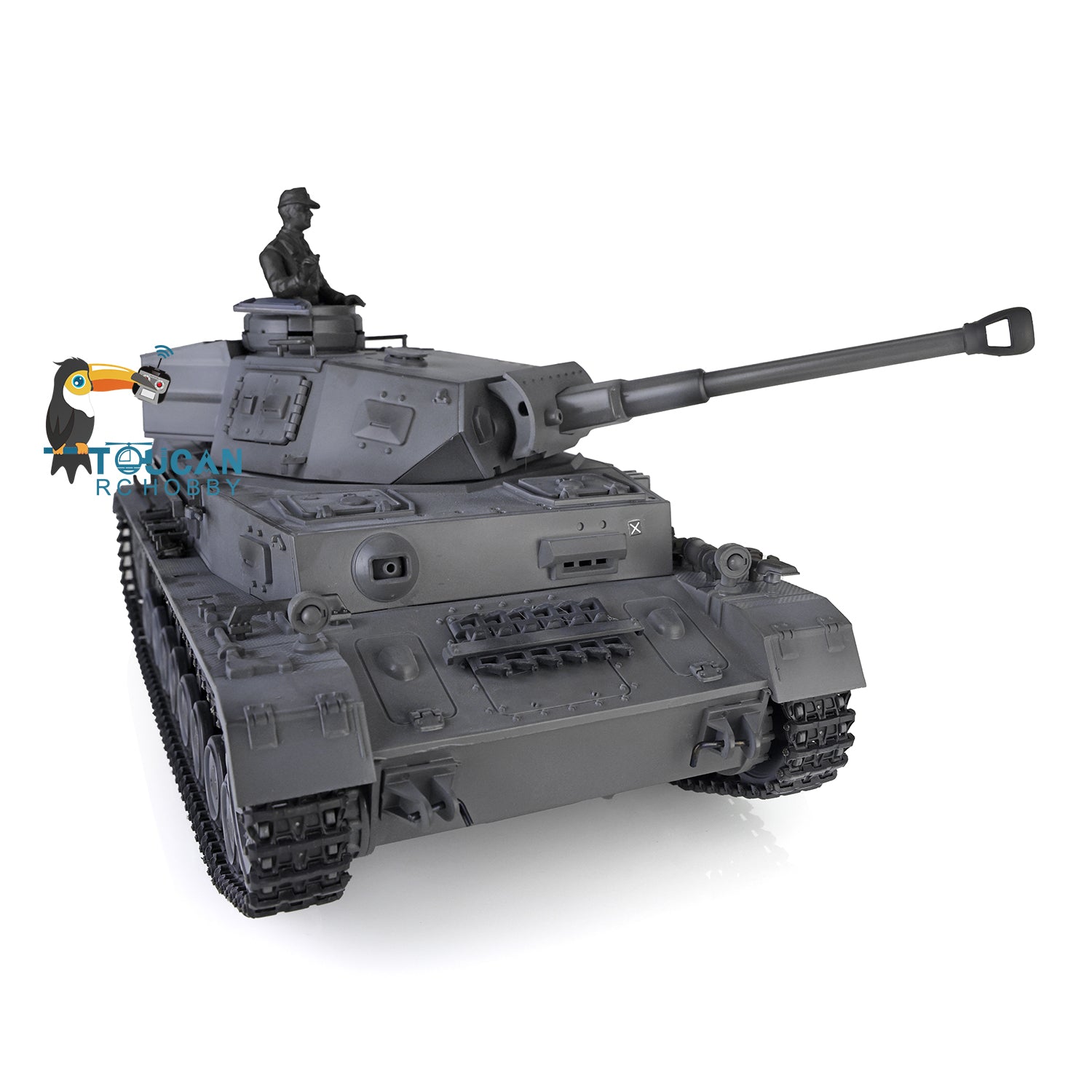 Henglong 1/16 Scale 7.0 Channel Radio Control Tank 3859 - German Panzer IV F2 RC Model with Steel Gearbox, 360° Rotating Turret & FPV Engine Sound - Perfect for Military Enthusiasts and RC Hobbyists