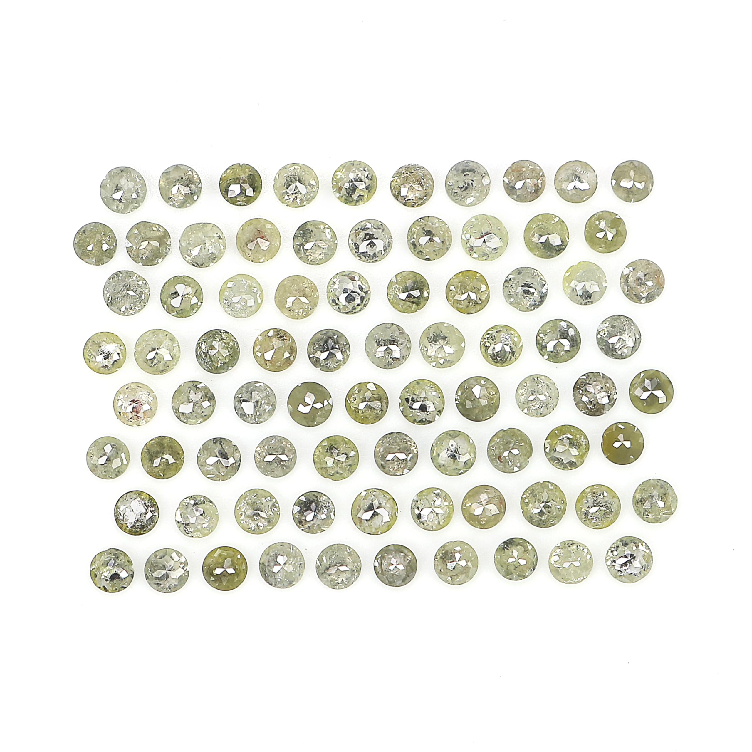3.23 CT Natural Loose Grey Round Rose Cut Diamond - 2.10mm Premium Loose Gemstone for Jewelry Making, Engagement Rings & Fine Collections