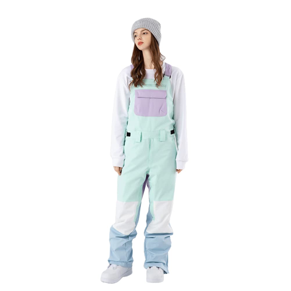 SEARIPE Men's & Women's Insulated Snow Bib Overalls - Adjustable Waterproof Ski Pants for Hiking, Climbing & Winter Sports | Durable Wear-Resistant Design for Cold Weather Adventures