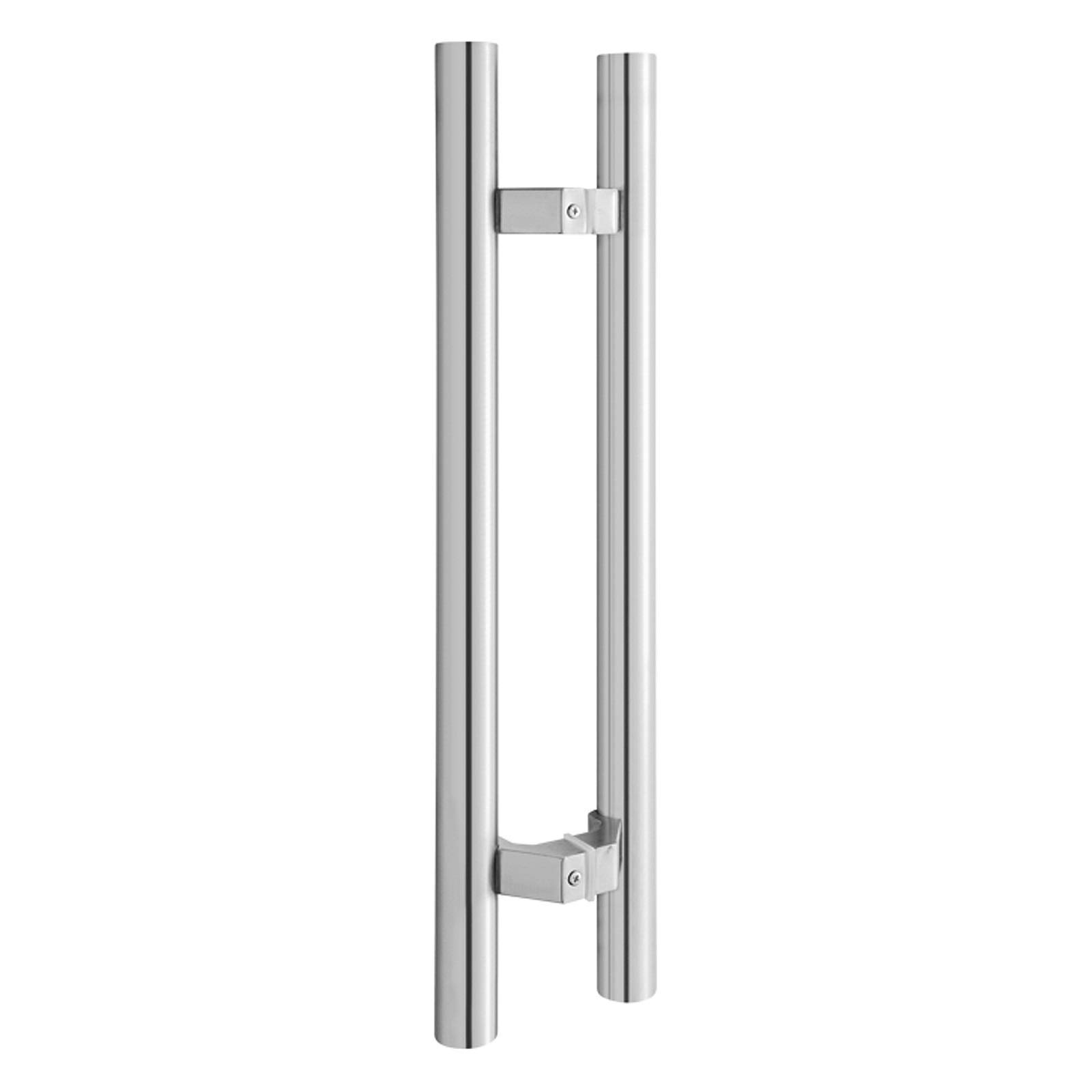 FXBFAG Stainless Steel Horseshoe Foot Door Handle - Silver (120x90cm) for Glass Doors, Home, Shop, Garage & Office | Durable Pull Handle for Modern & Commercial Spaces