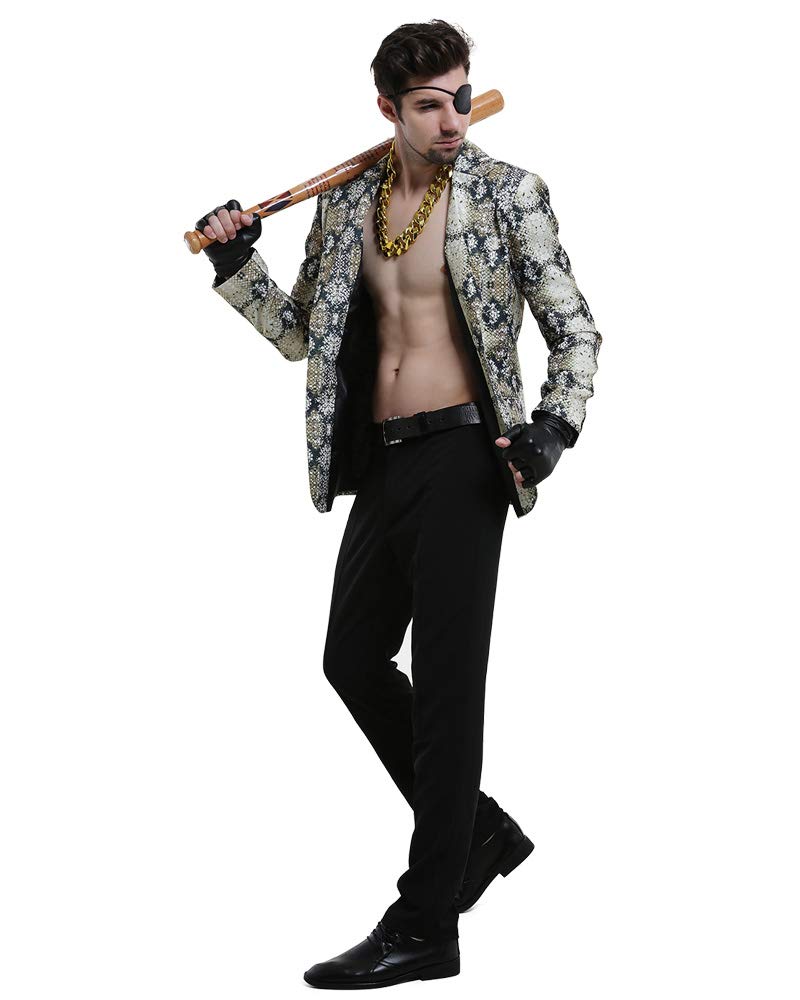 Miccostumes Men's Dragon Cosplay Costume Snakeskin Jacket - Fantasy Roleplay, Halloween Costume, LARP, Anime Convention Outfit