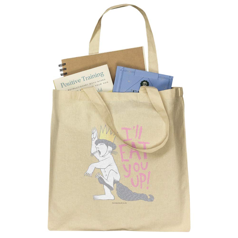 Where the Wild Things Are Eat You Up Reusable Grocery Tote Bag - Eco-Friendly Shopping Bag for Groceries, Travel & Daily Use