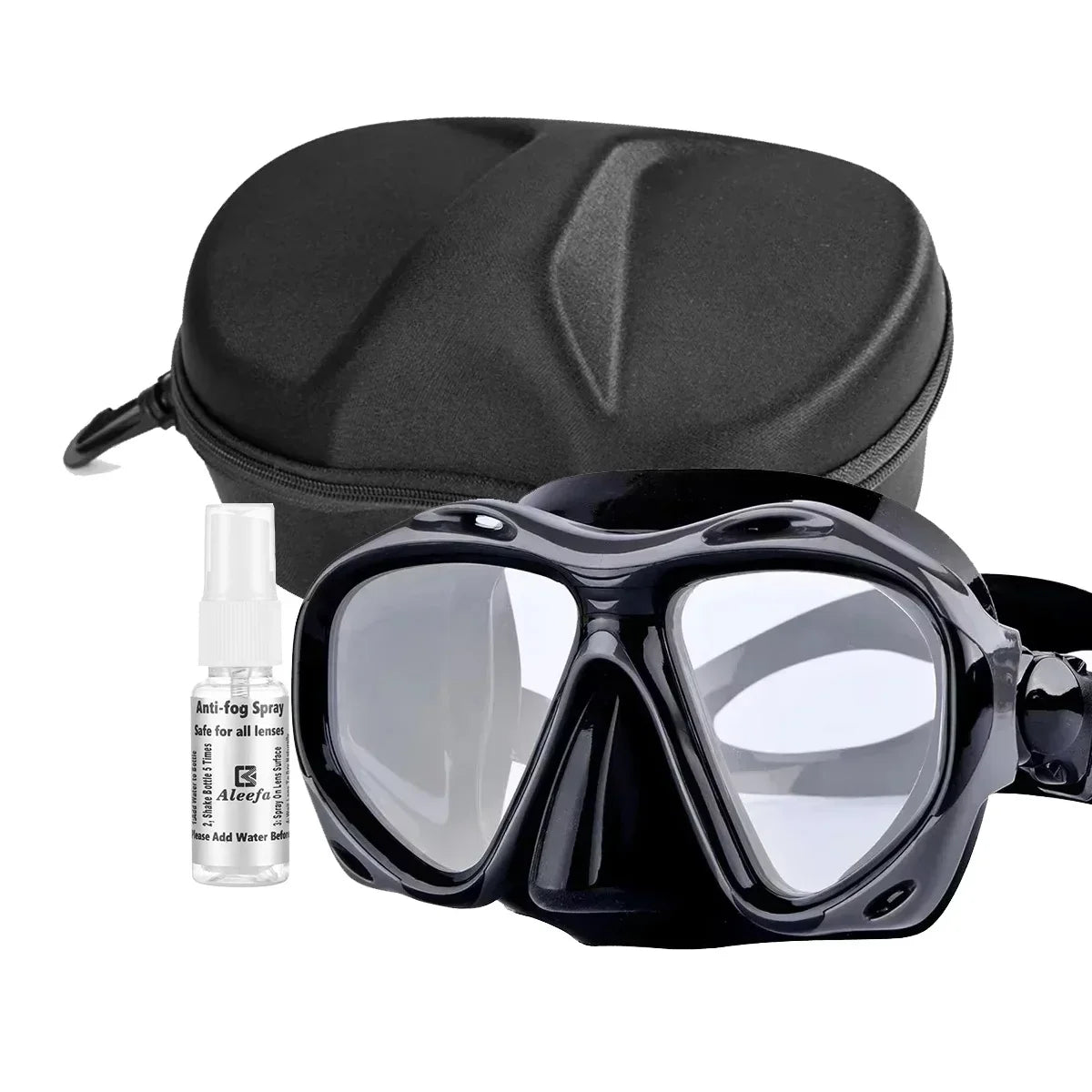 Aleefa Women's Prescription Swim Goggles - Anti-Fog Silicone Frame & Tempered Resin Lens for Hyperopia - Perfect for Swimming, Snorkeling, and Water Sports