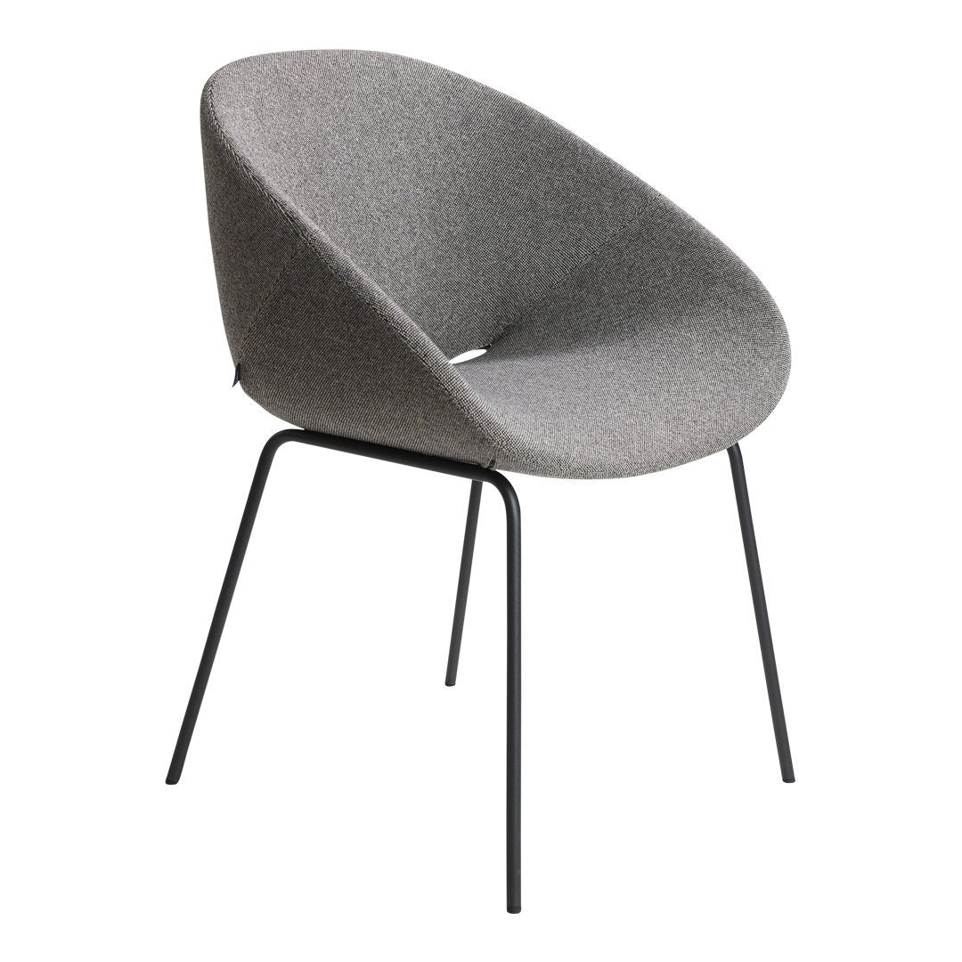 Beso Armchair with 4-Legged Steel Base - Modern Living Room Accent Chair for Home & Office
