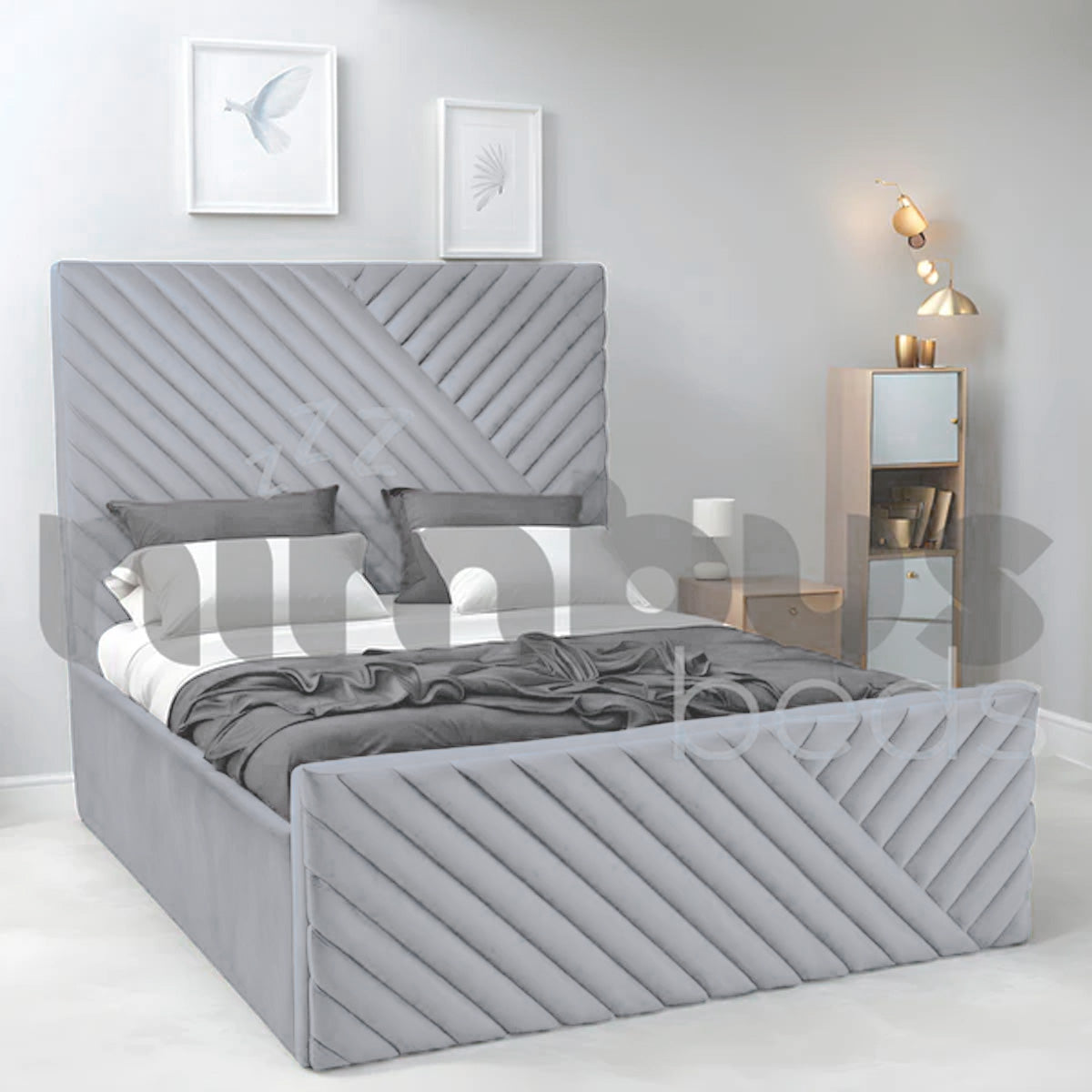 Premium Fraser Bed Frame - Queen Size, Sturdy Metal Platform with Wooden Slats, Noise-Free Support - Perfect for Master Bedrooms, Guest Rooms & Modern Apartments