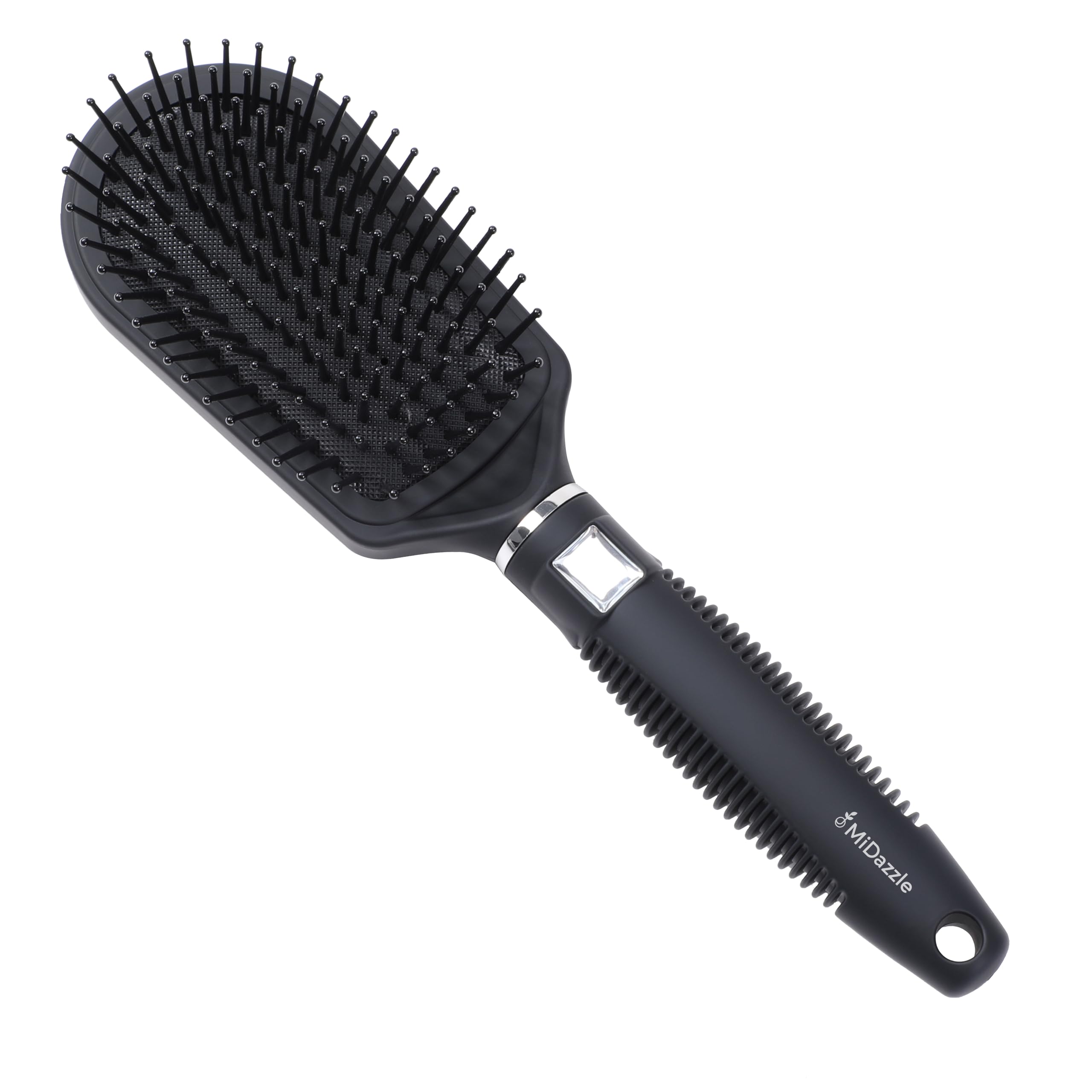 Midazzle Premium Paddle Hair Brush for Men & Women - Detangling & Styling Brush for All Hair Types (Black, MDHB00018) | India's Fastest Growing Hair Brush Brand | Perfect for Daily Hair Care, Salon Styling & Travel