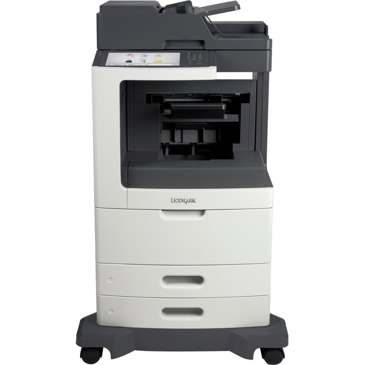 Lexmark 24TT257 MX810 MX810DE Monochrome Laser Multifunction Printer - 55ppm Print Speed, 1200x1200dpi Resolution - Copier, Fax, Scanner, Automatic Duplex - Touchscreen Desktop Printer for Office & Home Use