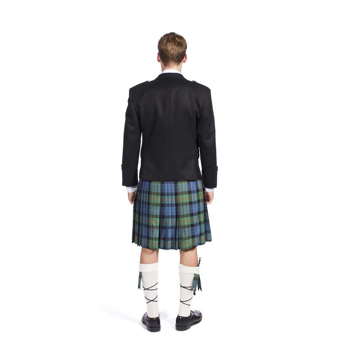 Premium Men's Scottish Barathea Wool Black Argyle Kilt Jacket - Formal Tailored Long Sleeve Coat for Weddings, Highland Games & Special Occasions