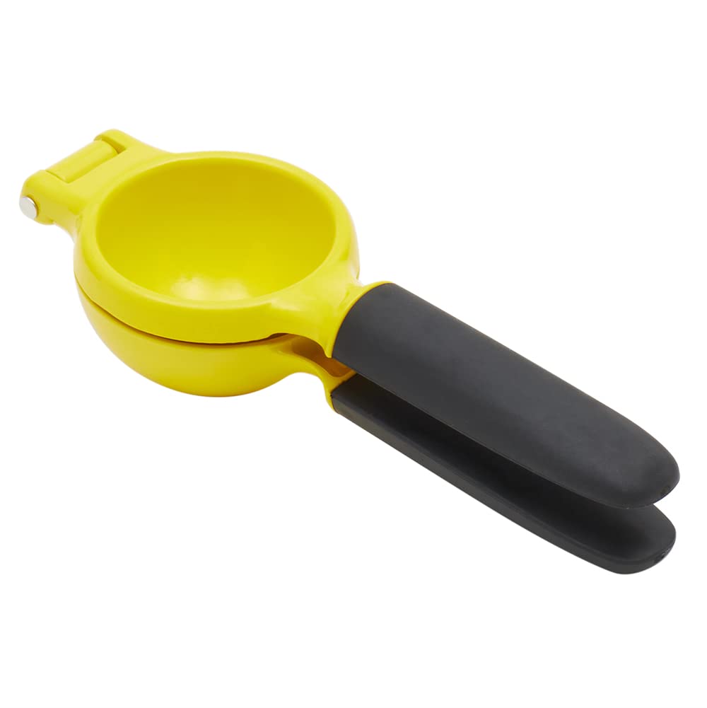 Home Basics Lemon Juicer with Soft Grip Handles - Easy Juice Extraction, Ergonomic Design, Bright Colors for Kitchen, Bar, and Cocktail Making