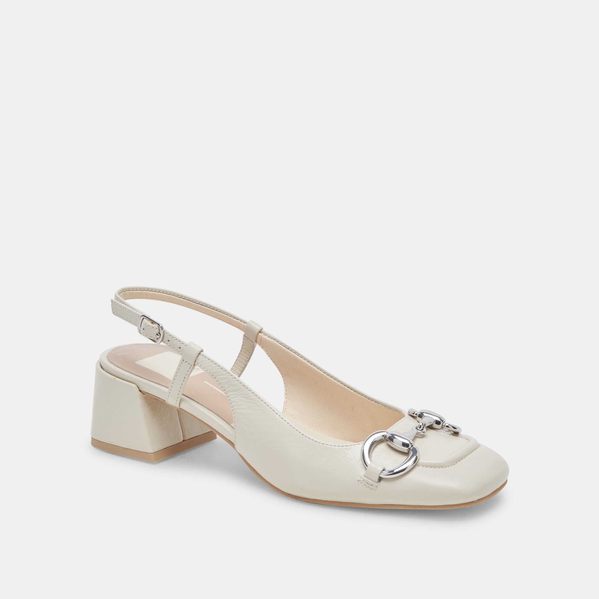 MELLI HEELS IVORY CRINKLE PATENT - Elegant Women's High Heel Pumps for Weddings, Parties & Office Wear