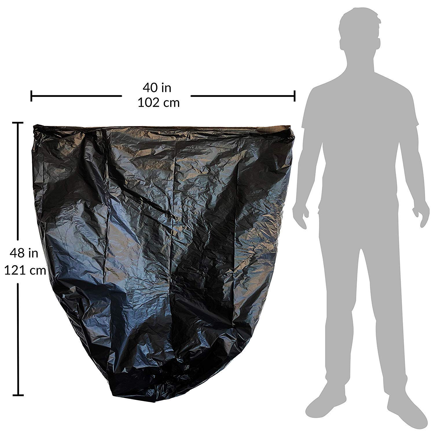 Heavy Duty 40-45 Gallon & 13 Gallon Trash Bags - 250 Large & 1000 Small Garbage Bags for Home, Office, Kitchen, and Outdoor Use