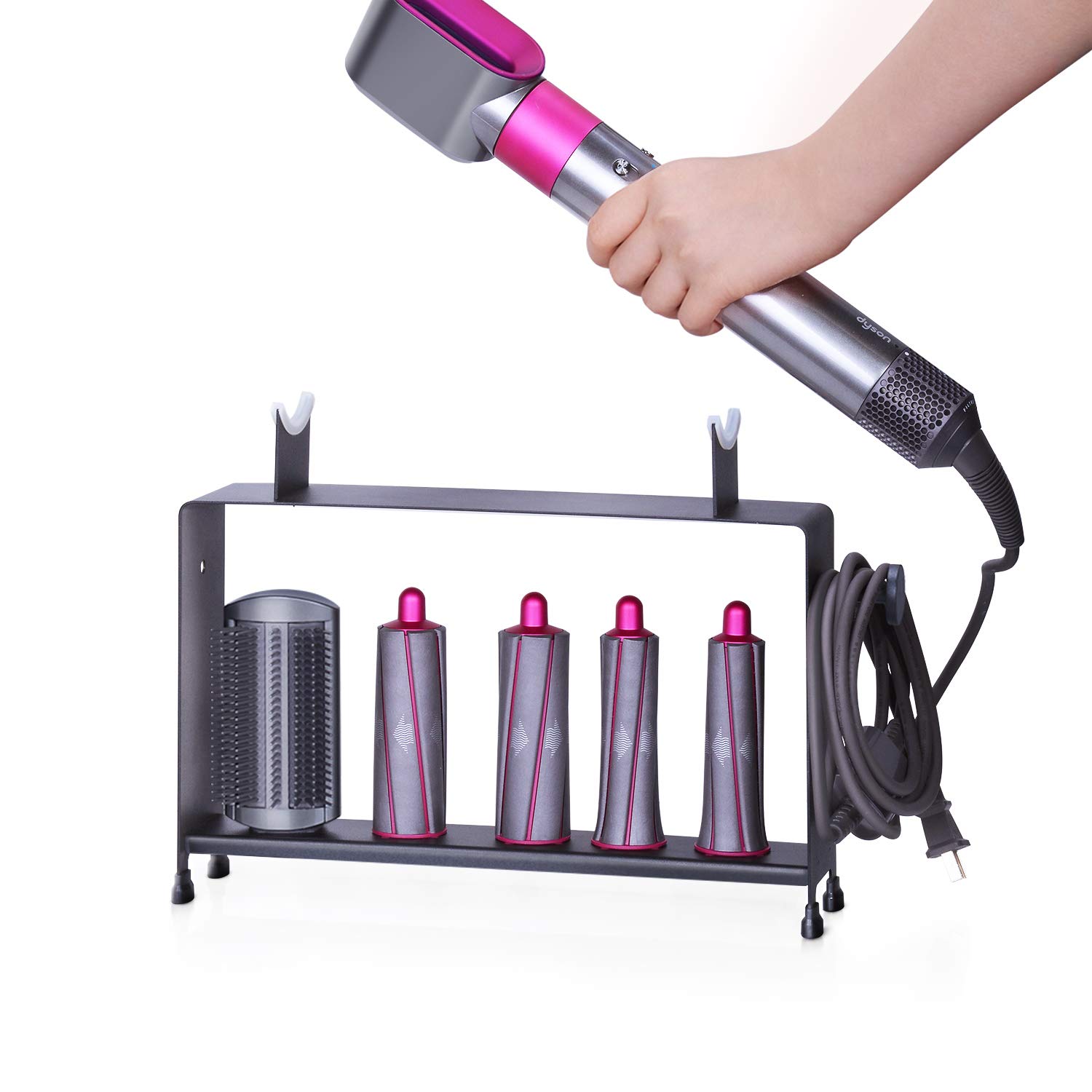 Professional Hair Dryer & Airwrap Stand Holder - Durable Organizer for Styling Tools | Perfect for Salon, Home & Travel Use