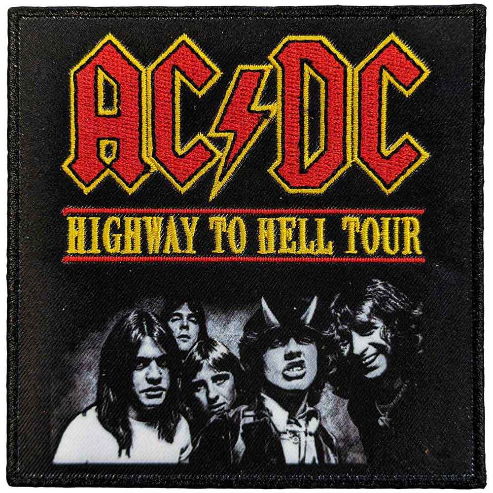 AC/DC Iron On Patches - Highway To Hell Tour - Rock Band Merchandise for Jackets, Vests & Backpacks
