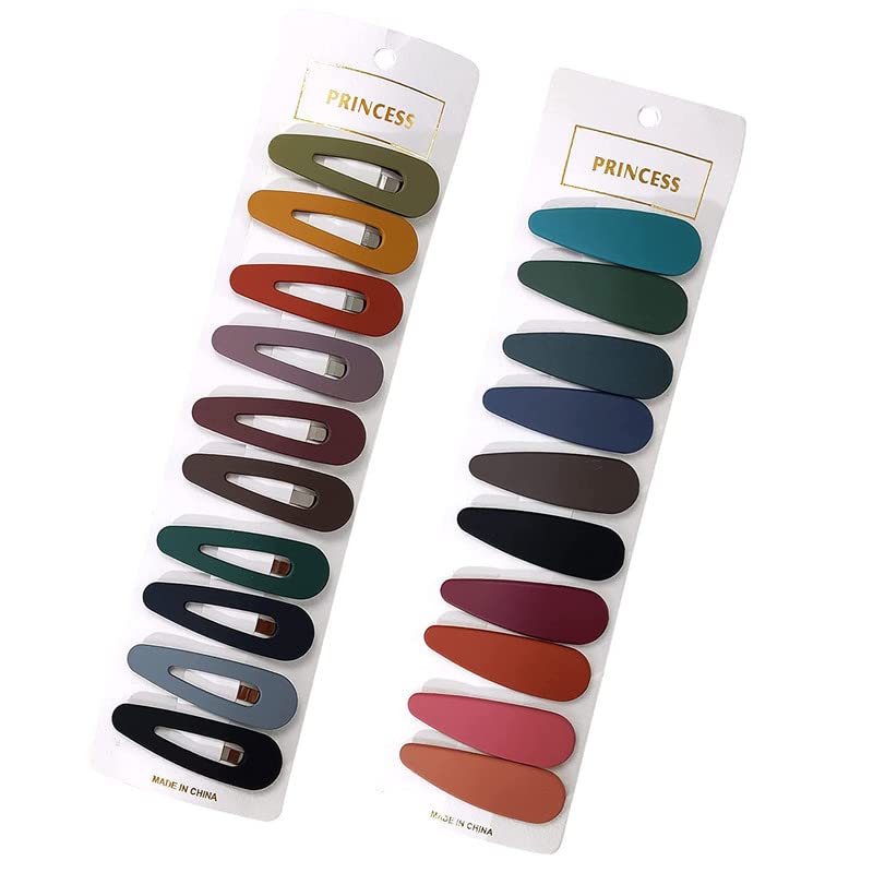 BELICIA 10 Pcs Matte Snap Hair Clips for Women & Girls - Non-Slip Barrettes in Cute Solid Candy Colors - Perfect for School, Work, Parties & Everyday Hair Accessories