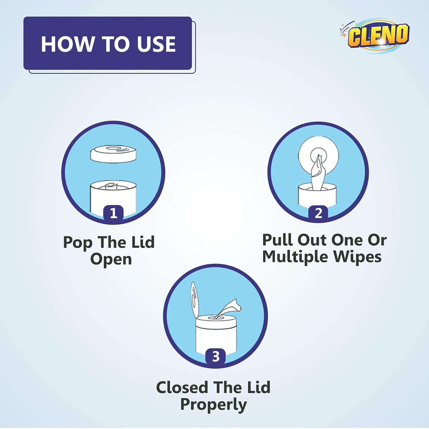 Cleno Lemon Scented Disinfectant Wipes - 50 Count | Ready to Use Sanitizing Wipes for Floors, Furniture, Tables, Chairs & Household Surfaces | Kills Germs & Removes Stains | Perfect for Kitchen, Bathroom & Office Cleaning