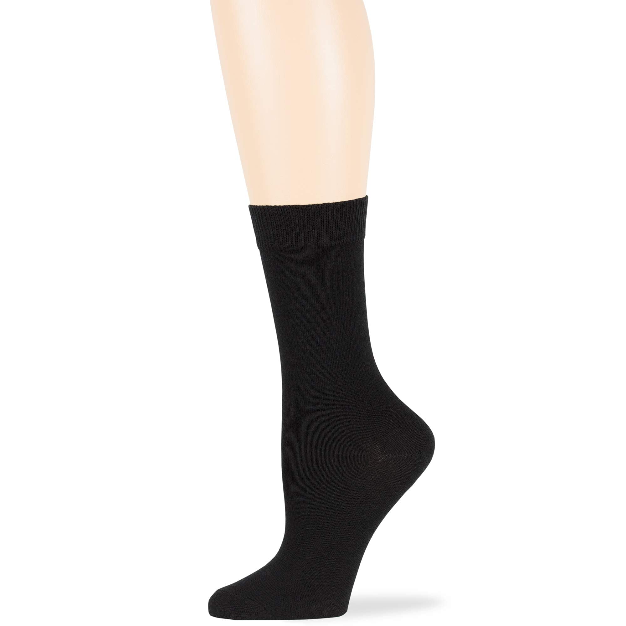 7BigStars Women's Cotton Crew Socks 4-Pack - Soft Breathable Casual Dress Socks (Black, Brown, Blue, Grey, Beige, Khaki, Olive Green) - Perfect for Office, Daily Wear & Outfits